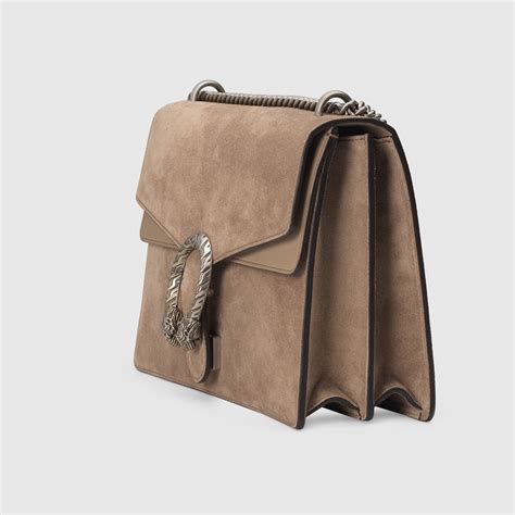 gucci dionysus tan suede|Dionysus small shoulder bag in light brown suede .